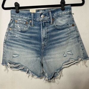 High Ride Cut Off Denim Shorts